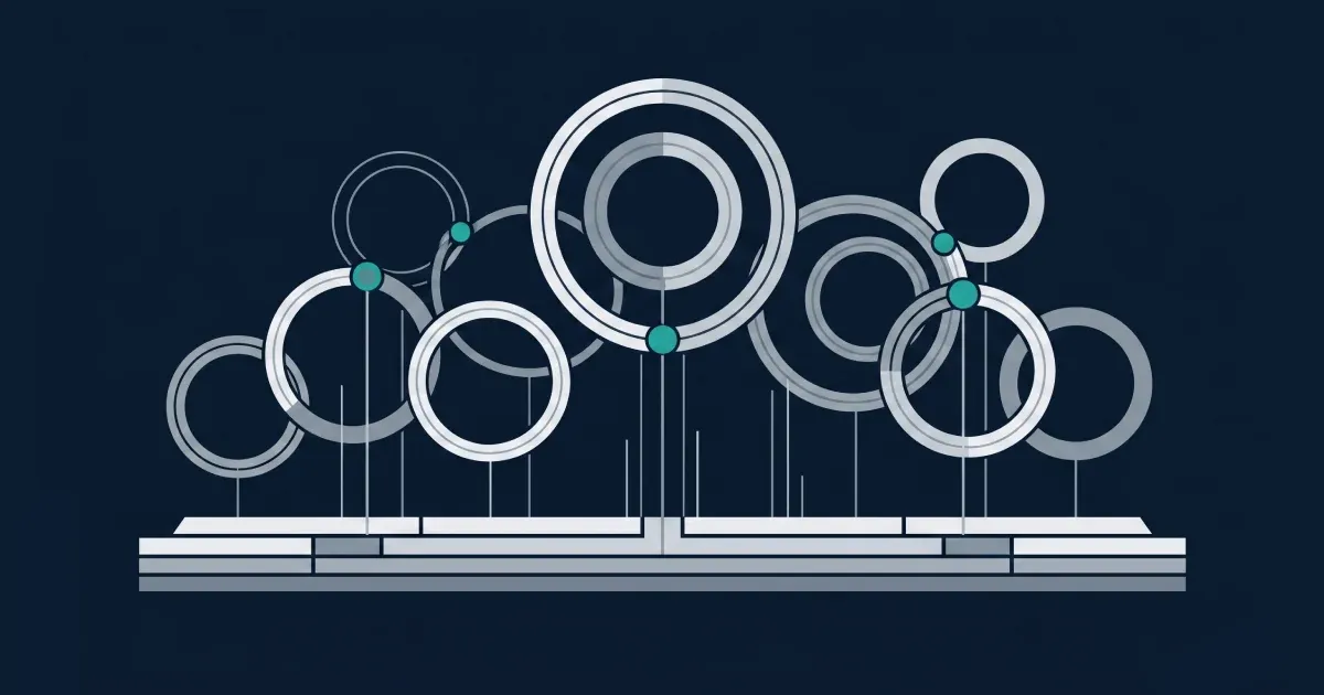 Gamification in Online Gambling Editorial abstract illustration of layered gamification engagement mechanics built on iGaming platform architecture