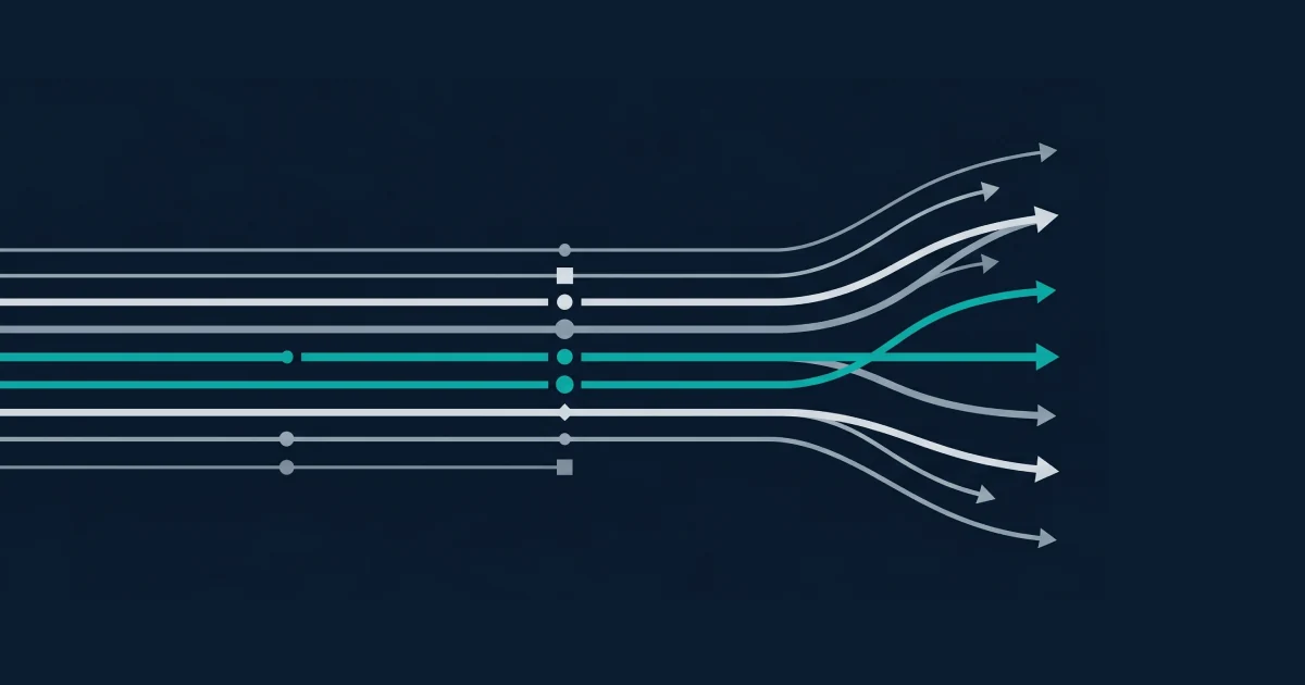 Editorial abstract illustration of iGaming industry forward trajectory and platform decision points for 2026